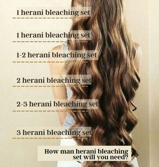 How many bleach sets do I need for my hair length?